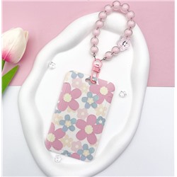 Футляр для карт с браслетом "Floral tenderness ", pink