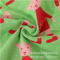 Towel Korean Bear Jacquard Four-layer Cotton Gauze Large Square Scarf Wipe Hands Towel Kitchen Towel Factory Price Wholesale