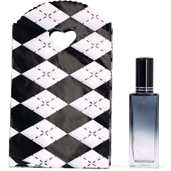 Пакет подарочный Ромбы 13*20 чёрно-белый