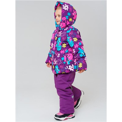 Комплект зимний для девочки: куртка, полукомбинезон