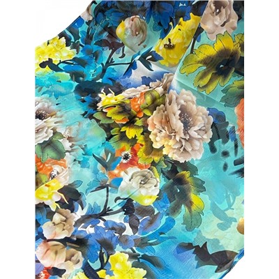 Шарф шифоновый с цветочным принтом Арт 0981/3