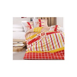 1 сп. Комплект Постельного Белья 100% Cotton Şampiyon Kırmızı Best Class