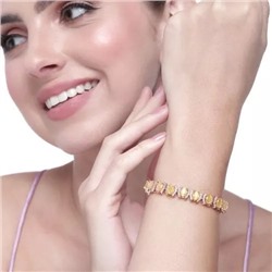 Estele Rose Gold Plated CZ Fascinating Designer Bracelet with Mint yellow Stones for Girls/Women