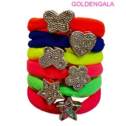 Набор резинок эластичных с украшением качества набор 6 шт 4 см тип 2