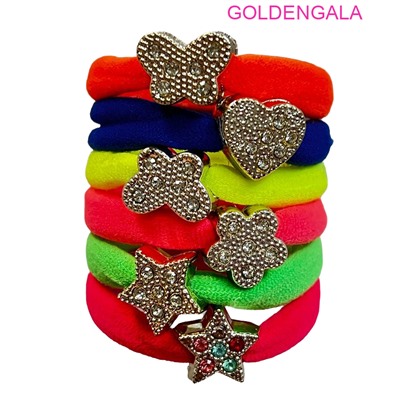 Набор резинок эластичных с украшением качества набор 6 шт 4 см тип 2