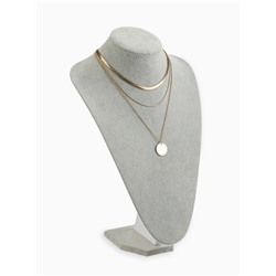 Бюст для украшений QF, 24×19×35 см, h=35 см, серый