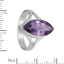 Кольцо 'Эритея' с аметистом, родий ИВКС38107Х14АМ0R1
