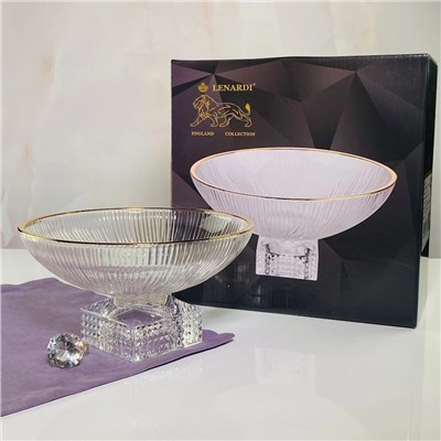 200-131 Фруктовница 27,5см на ножке в под.уп. (х4)Стекло