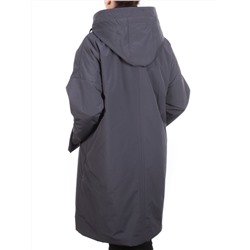 ZW-2306-C GRAY/PURPLE Пальто демисезонное женское (100 гр. синтепон) BLACK LEOPARD