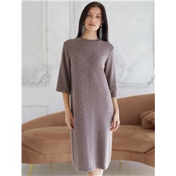 Платье вязаное из хлопковой пряжи с пайетками