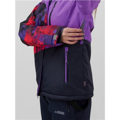 Горнолыжный костюм женский зимний УЦЕНКА фиолетового цвета 02801F