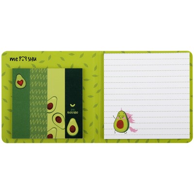 Флажки-закладки и самоклеящиеся блоки в наборе MESHU "Avocado", 74*74мм, 60*15мм, 25л., европодвес