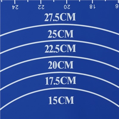 Коврик для выпечки и раскатки теста с разметкой Доляна «Эрме», силикон, 40×30 см, синий