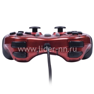 Проводной геймпад RITMIX GP-007 USB; 19 кнопок; 2 стика (красный)