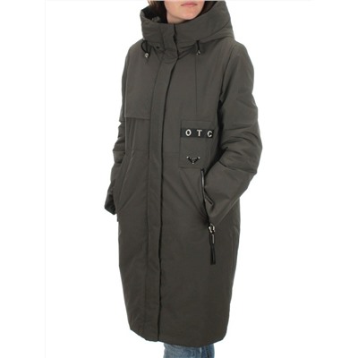 BM22913 DK.GRAY Пальто демисезонное женское (100 гр. синтепон)