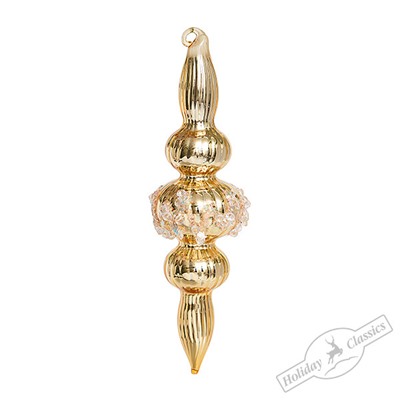 Украшение "Подвеска золотая" (стекло) 4х4х16 см