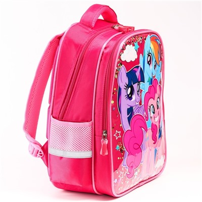 Рюкзак школьный для девочки, 39 см × 30 см × 14 см «Пони», My little Pony