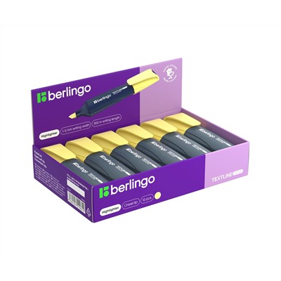Текстовыделитель Berlingo "Textline HP200" пастельный цвет, ваниль, 1-5мм