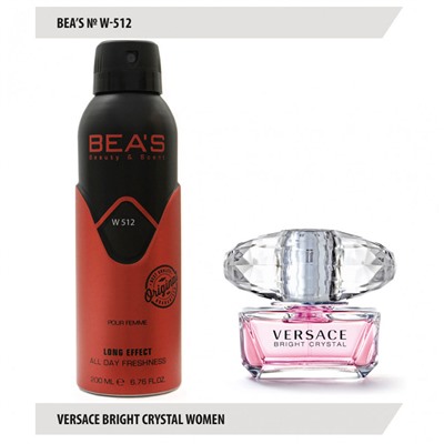 Дезодорант Beas W512 Versace Bright Crystal For Women deo 200 ml, Дезодорант женский Beas W512 создан по мотивам аромата Versace Bright Crystal