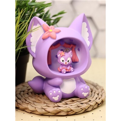 Ночник «Fox flower», purple (18 см), пластик