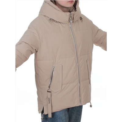 2387 BEIGE Куртка зимняя женская (150 гр. холлофайбер)