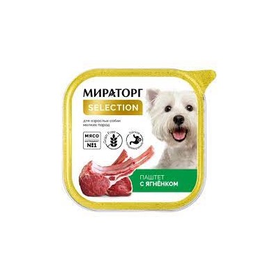 Корм конс.Extra Meat д/взрос.собак мелк.пород паштет с ягненком 0,1кг.1/16к.1010028596