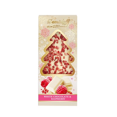 Шоколад белый с добавлением кусочков сушеной малины (ЕЛОЧКА) 80 г