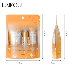 Набор 3 средства для лица с Витамином С Laikou Vitamin C Skincare Set
