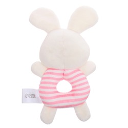Развивающая погремушка Крошка Я «Заяц», цвет белый