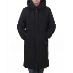A618 BLACK Пальто зимнее женское (верблюжья шерсть, 120 гр. холлофайбер)