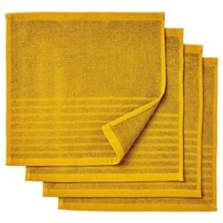 Набор полотенец золотисто-желтых (4 шт), VAGSJON Washcloth Golden-yellow Set, произв. IKEA