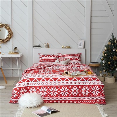 Постельное белье новогоднее LoveLife 1,5сп Christmas ornament 143*215см,150*225см,50*70см-2штуки