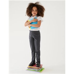 Girls' Slim Leg Knitted School Trousers (2-18 Yrs)