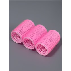 Бигуди «Липучка», с насадкой, d=4 см, 3 шт., розовые