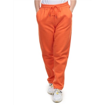 M055 ORANGE Брюки спортивные женские на флисе (100% хлопок) 7986