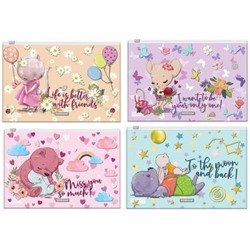 Папка на гибкой молнии B5 54923 ZIP Cute Animals ассорти ErichKrause