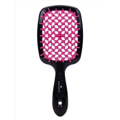 Kristaller Расчёска массажная для быстрой сушки волос WS023, черно-розовый, пластик, 20,5 см