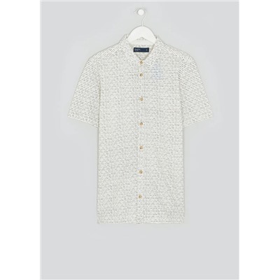 Short Sleeve Dash Print Jersey Shirt