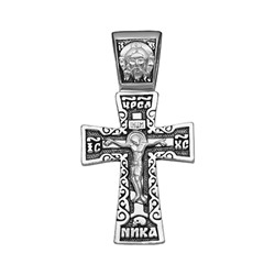 Крест из серебра литье частичное чернение