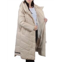 3066 BEIGE Пуховик зимний женский (80% пух, 20% перо)