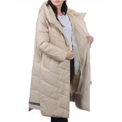 3066 BEIGE Пуховик зимний женский (80% пух, 20% перо)