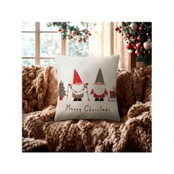 Наволочка декоративная новогодняя «Этель. Гномики» 40×40 см