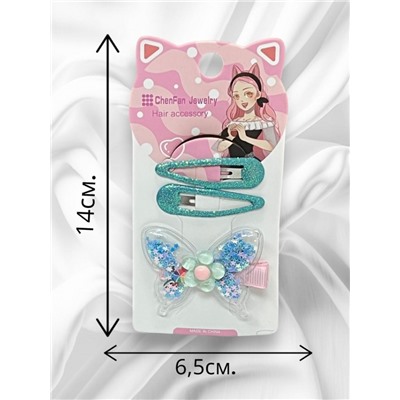 Набор детских аксессуаров для волос (уточка 1 + тик-так 2) НД11 тип 3