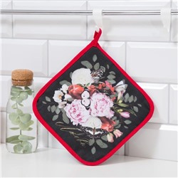 Прихватка Flowers, 19×19 см,100% хлопок, саржа, ватин 250 г/м²