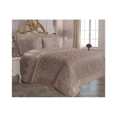 Комплект Постельного Белья с Покрывалом 240x260 см ЕВРО 2 сп.Pike Set Le Jardin D'OR