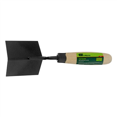 Кельма угловая, 80 х 60 х 60 мм, стальная, для внешних углов, буковая ручка Сибртех