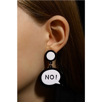 Серьги акриловые «Окно диалога» YES! NO!, цвет чёрно-белый