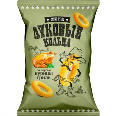 Луковые кольца Mini Free со вкусом курицы гриль 45 г/КДВ