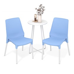 Обеденная группа SHT-DS324
                        голубой / белый муар