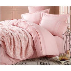 Постельное Белье Евро 2 сп. с Пледом 220x240 см. Embos Battaniyeli - cotton box
